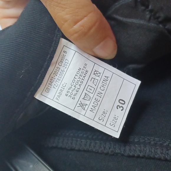 Enrica Men's Straight Slim two tone black & plaid Jeans, 30 x 28 ankle - Picture 6 of 6